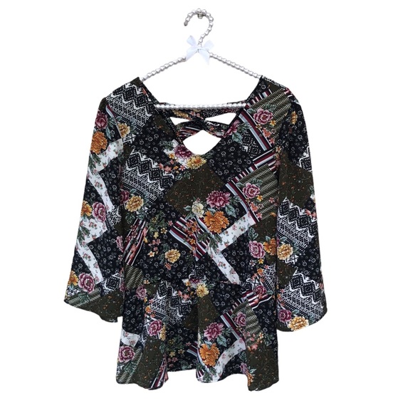 Moa Moa Tops - Moa Moa Multi Patterned Blouse size Medium